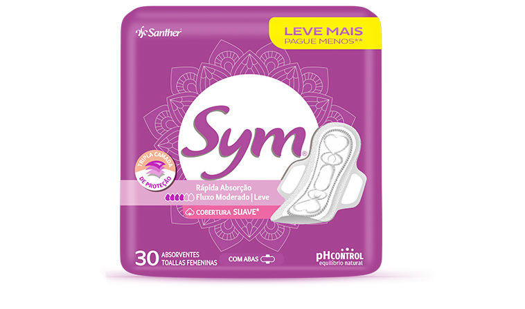 Sym Total Protect Cobertura Suave 30 absorventes