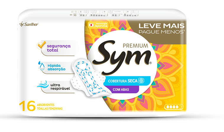 Sym Premium Cobertura Seca 16 absorventes
