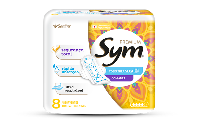 Sym Premium Cobertura Seca 8 absorventes